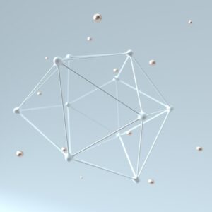 Network effect visualization with connections multiplying from central hub