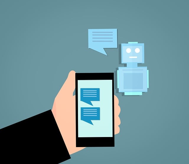 Chatbot AI on smartphone representing automated outreach and AI trust crisis in sales prospecting