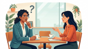 Fractional executive struggling to define their solution to a referral partner missing a clear one-sentence description, representing the positioning clarity needed to generate consistent referrals